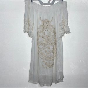 Rewind Boho off the shoulder, embroidered dress